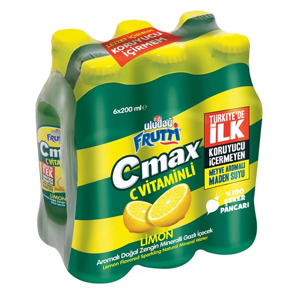 Uludağ Frutti C Max Vitaminli 6X200 Ml (6'li Paket) ürün görseli 1