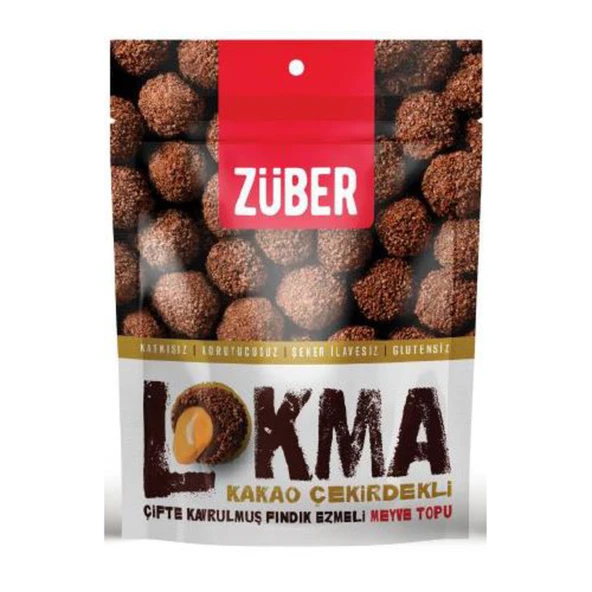 Züber Lokma Kakao Çekirdekli Çifte Kavrulmuş Fındık Ezmeli 96 G (6'li Paket) ürün görseli 1