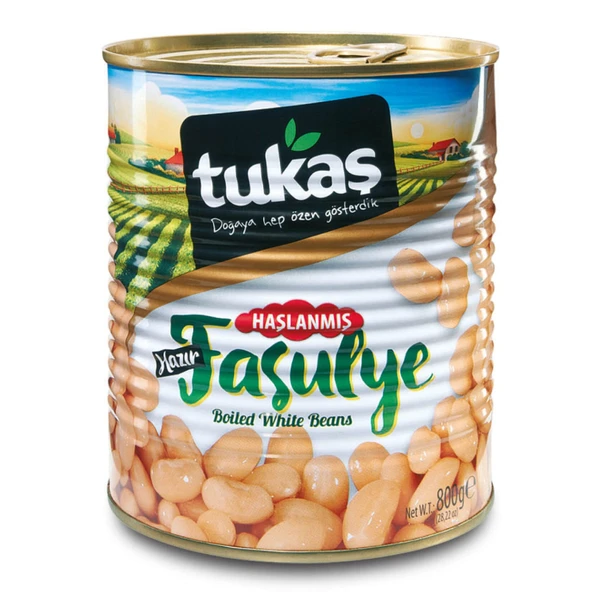 Tukaş Haşlanmış Fasulye 800 G (6'li Paket) ürün görseli 1