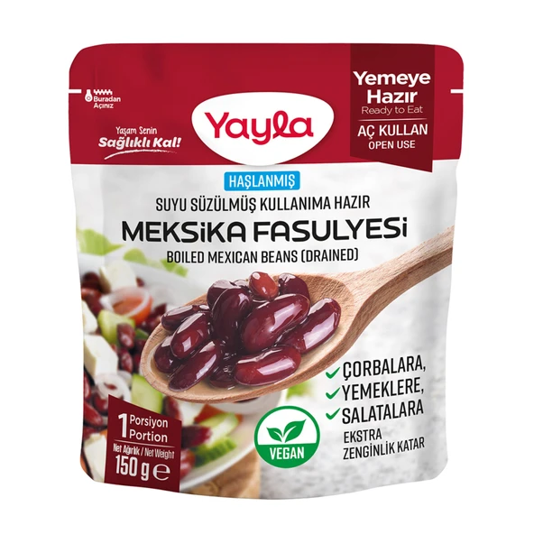 Yayla Haşlanmış Suyu Süzülmüş Meksika Fasulyesi 150G (6'li Paket) ürün görseli 1