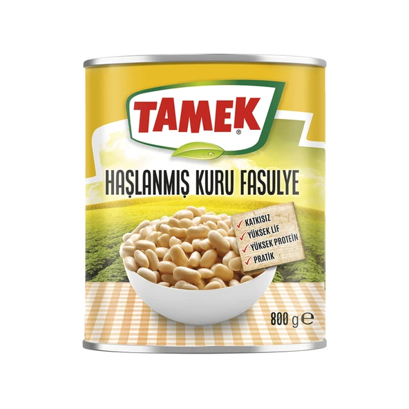 Tamek Haşlanmış Fasulye 800 G (7'li Paket) ürün görseli 1