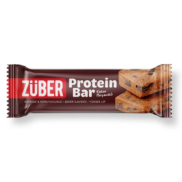 Züber Kakao Parçacıklı Protein Bar 35 G (8'li Paket) ürün görseli 1