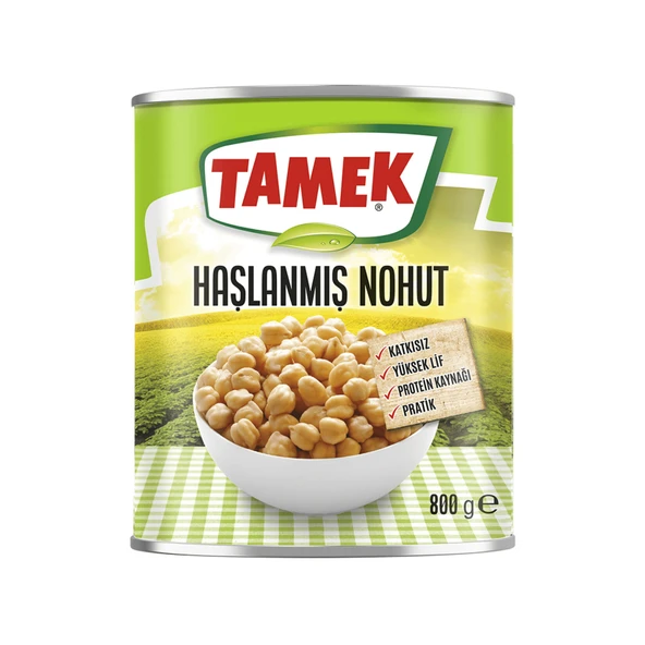 Tamek Haşlanmış Nohut 800 G (8'li Paket) ürün görseli 1