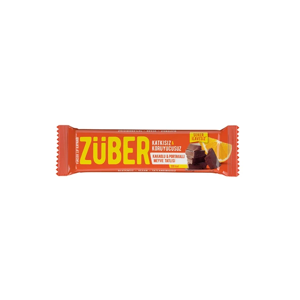 Züber Kakaolu ve Portakallı Meyve Barı 40 G (7'li Paket) ürün görseli 1