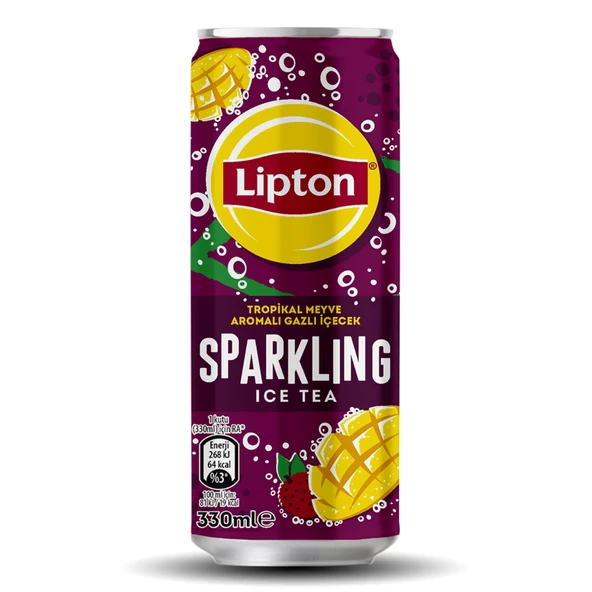 Lipton Ice Tea Sparkling Tropikal Can 330 Ml (8'li Paket) ürün görseli 1
