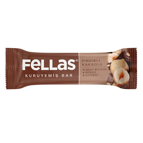 Fellas Fındıklı Kakaolu Kuruyemiş Bar 30 G (8'li Paket) ürün görseli 1