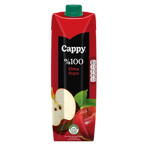 Cappy %100 Elma Suyu Karton Kutu 1 L (8'li Paket) ürün görseli 1
