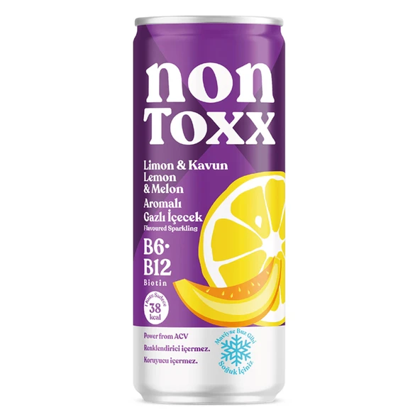 Nontoxx Limon & Kavun Aromalı Sirkeli İçecek 250 Ml (7'li Paket) ürün görseli 1