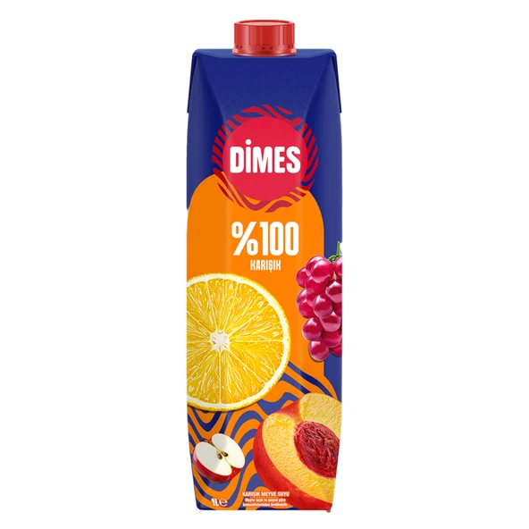Dimes %100 Karışık Meyve Suyu 1 L (4'li Paket) ürün görseli 1
