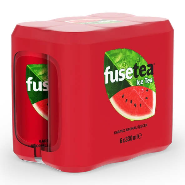Fuse Tea Karpuz Aromalı Soğuk Çay Kutu 6x330 ML (8'li Paket) ürün görseli 1