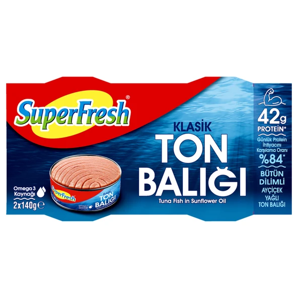 Superfresh Ayçiçekyağlı Ton Balığı 2x140 G (6'li Paket) ürün görseli 1