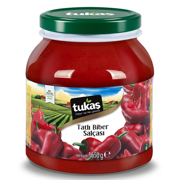 Tukaş Tatlı Biber Salçası Cam Pet 1650 G (3'li Paket) ürün görseli 1