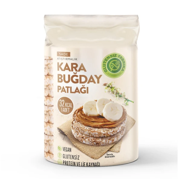Glutensiz Fabrika Sade Karabuğday Patlağı 100 G (6'li Paket) ürün görseli 1