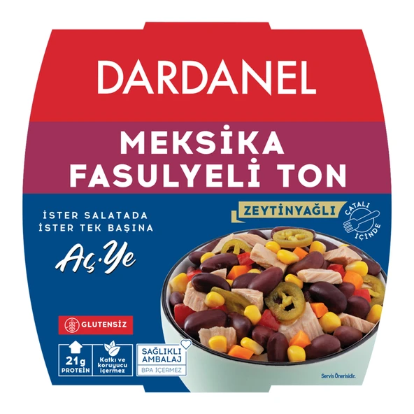 Dardanel Meksika Fasulyeli Ton Aç-ye 160 G (6'li Paket) ürün görseli 1