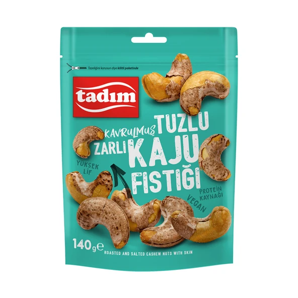 Tadım Kavrulmuş Tuzlu Zarlı Kaju Fıstığı 140 G (6'li Paket) ürün görseli 1