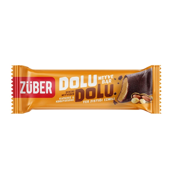 Züber Dolu Dolu Meyve Bar Yer Fıstığı Ezmeli 30 G (8'li Paket) ürün görseli 1