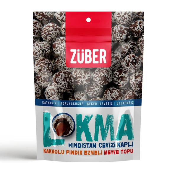 Züber Lokma Hindistan Cevizi Kaplı Meyve Topu 96 G (7'li Paket) ürün görseli 1