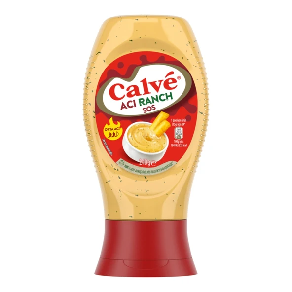 Calve Acı Ranch Sos 240 G (8'li Paket) ürün görseli 1