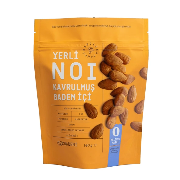 Noi Ege Bademi Tuzsuz Kavrulmuş Badem İçi 140 G (4'li Paket) ürün görseli 1