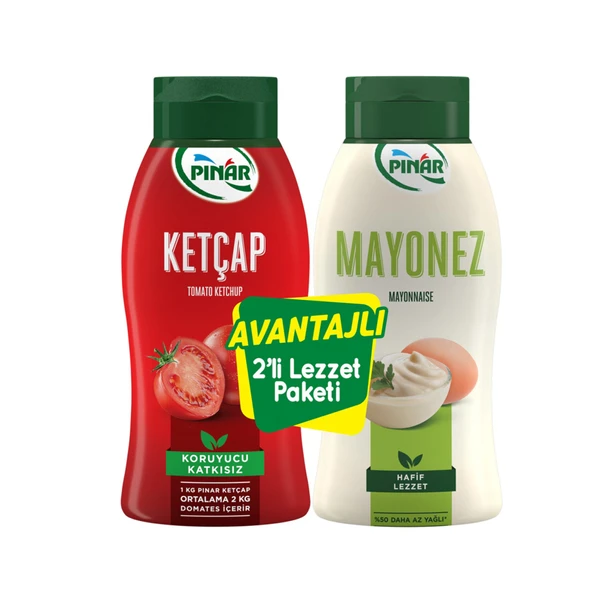 Pınar Ketçap 420 G + Mayonez %50 Daha Az Yağlı 350 G (3'li Paket) ürün görseli 1