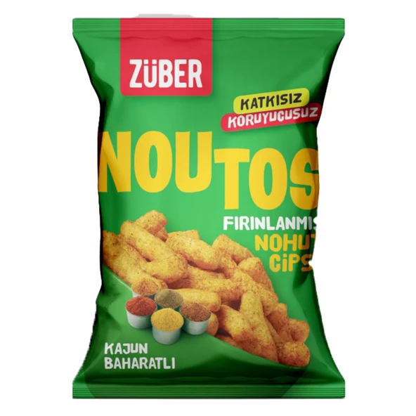 Züber Noutos Fırınlanmış Nohut Cips Kajun Baharatlı 55 G (7'li Paket) ürün görseli 1