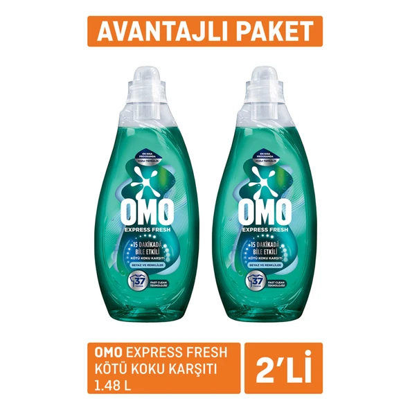 Omo Express Fresh Kötü Koku Karşıtı 2 x 1.48 L (2'li Paket) ürün görseli 1