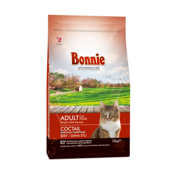 Bonnie Multicolor Kuru Kedi Maması 1.5 Kg (6'li Paket) ürün görseli 1