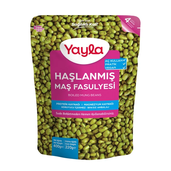 Yayla Haşlanmış Maş Fasulyesi 400 G (6'li Paket) ürün görseli 1
