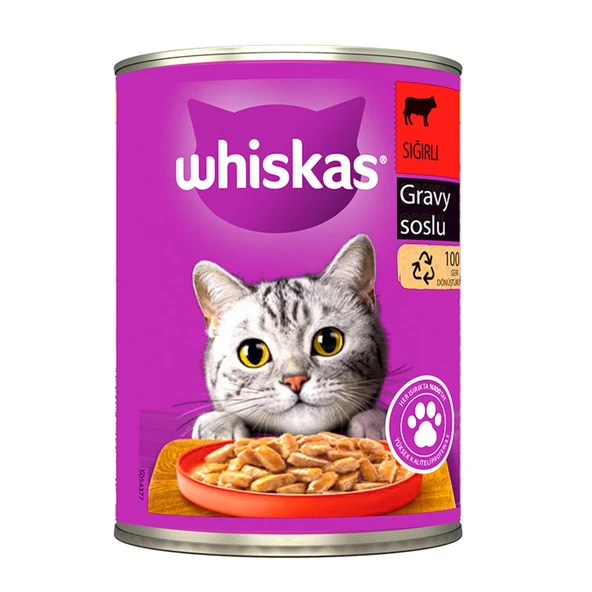 Whiskas Biftekli Konserve Kedi Maması 400 G (7'li Paket) ürün görseli 1