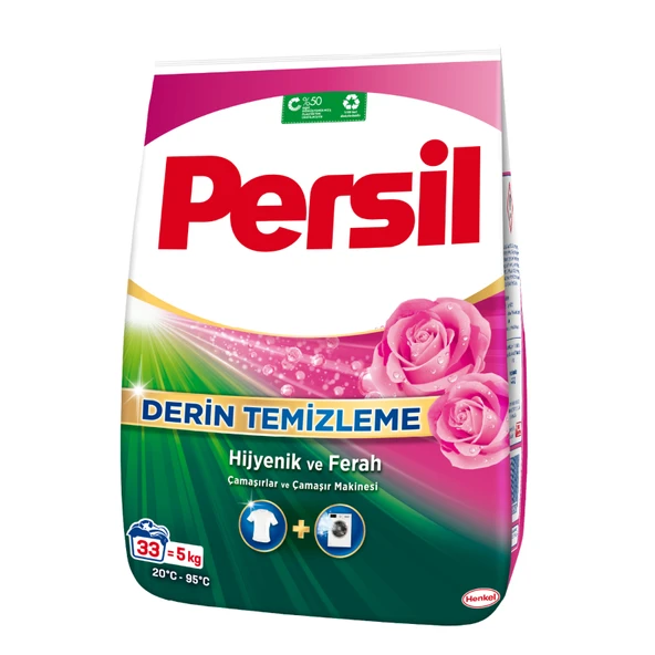 Persil Toz Çamaşır Deterjanı 5kg (33 Yıkama) Gülün Büyüsü (6'li Paket) ürün görseli 1