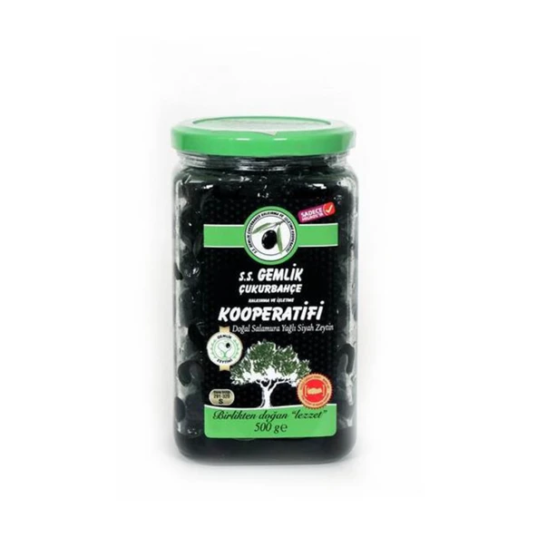 Çukurbahçe Kooperatifi Doğal Siyah Zeytin 500 G (7'li Paket) ürün görseli 1