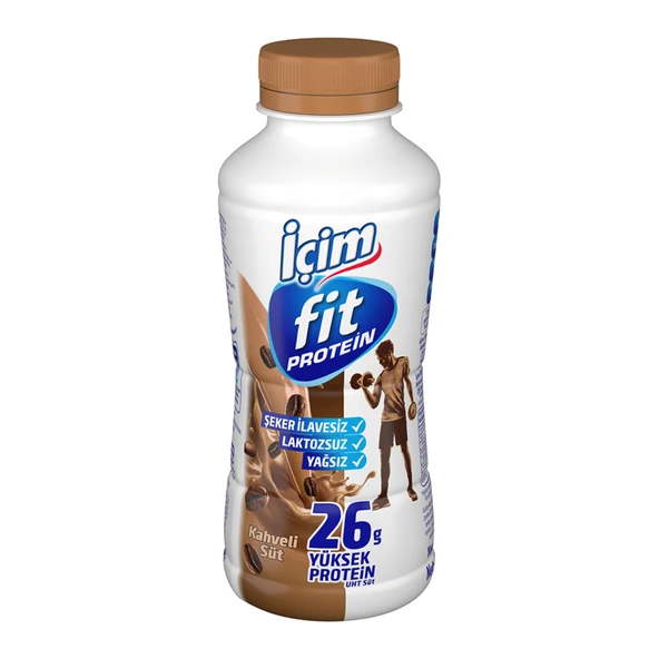 İçim Fit Protein Kahveli Laktozsuz Süt 400 Ml (8'li Paket) ürün görseli 1