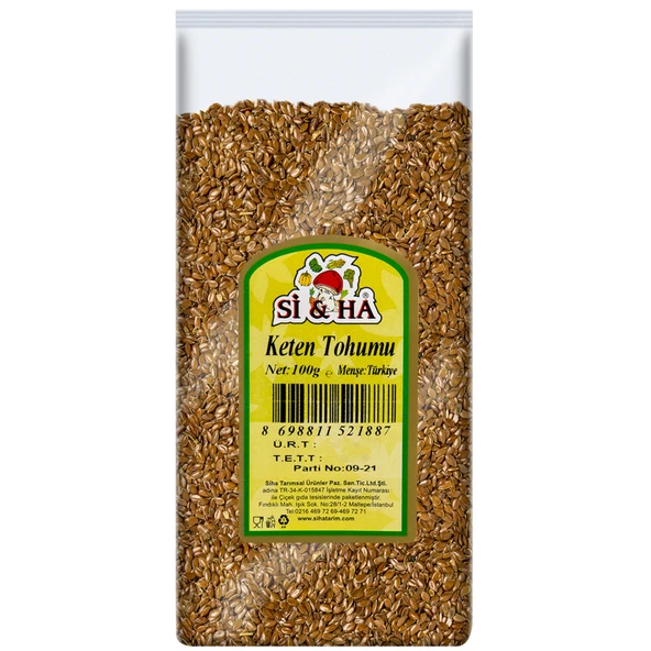 Si&Ha Keten Tohumu 100 G (8'li Paket) ürün görseli 1