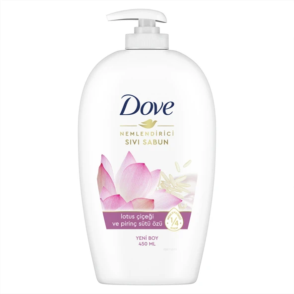 Dove Nemlendirici Sıvı Sabun Lotus Çiçeği ve Pirinç Özü 450 Ml (6'li Paket) ürün görseli 1