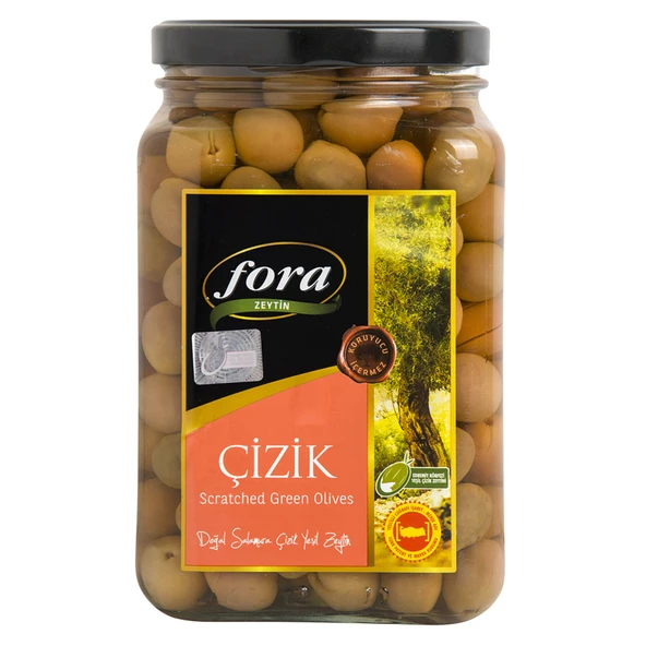 Fora Yeşil Çizik Zeytin 291-350 Ad/Kg 1 Kg (6'li Paket) ürün görseli 1