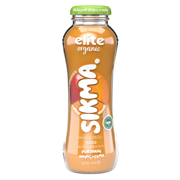 Elite Organik Sıkma Elma Portakal Havuç Suyu 200 Ml (5'li Paket) ürün görseli 1