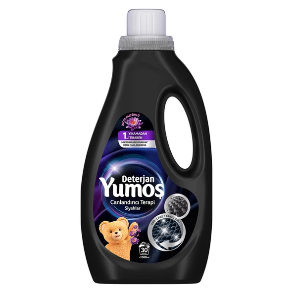 Yumoş Sıvı Bakım Deterjanı Canlandırıcı Terapi Siyahlar 30 Yıkama 1500 Ml (7'li Paket) ürün görseli 1
