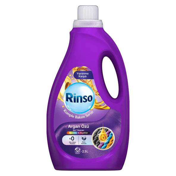 Rinso Komple Bakım Serisi Argan Özü  Sıvı Çamaşır Deterjanı  2.5 L (6'li Paket) ürün görseli 1