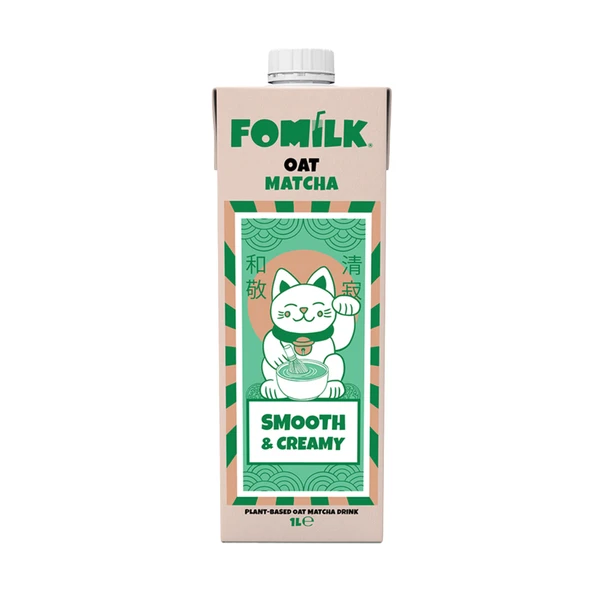 Fomilk Bitkisel Bazlı Yulaflı Matchalı İçecek 1 L (4'li Paket) ürün görseli 1