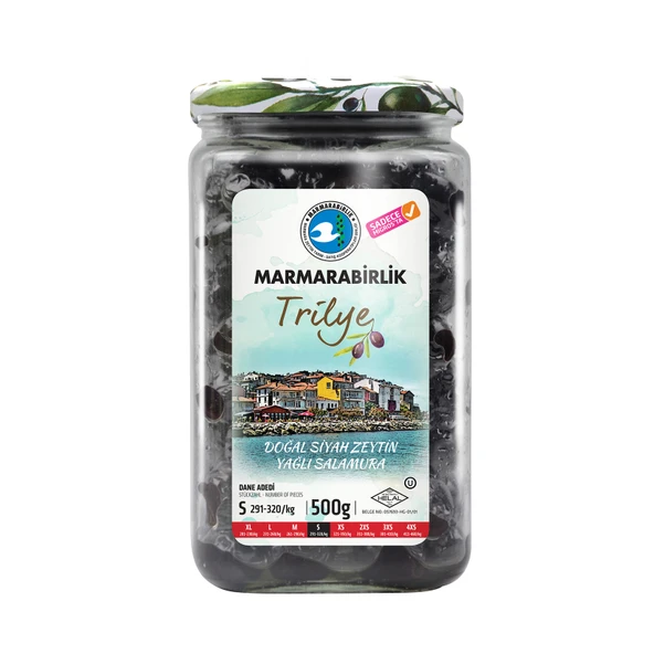 Marmarabirlik Trilye Yağlı Salamura Siyah S(291-320) 500 G (5'li Paket) ürün görseli 1