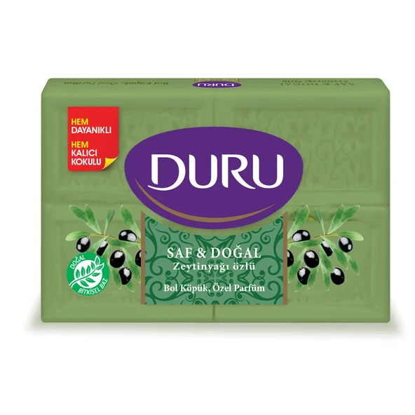 Duru Saf&Doğal Yeşil Zeytinyağlı Sabun 600 G (4'li Paket) ürün görseli 1