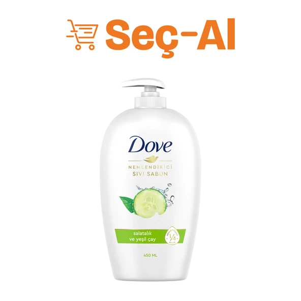 Dove Yeşil Çay ve Salatalık Nemlendirici Sıvı Sabun  450 Ml (5'li Paket) ürün görseli 1