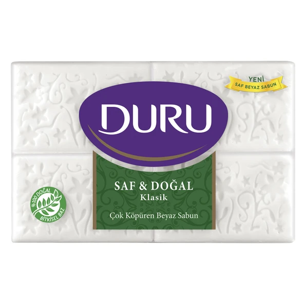 Duru Saf&Doğal Klasik Beyaz Kalıp Sabun 600 G (4'li Paket) ürün görseli 1