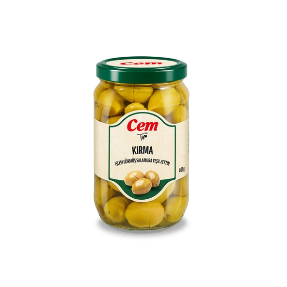 Cem Kırma Yeşil Zeytin 121-140 Ad/Kg 400 G (5'li Paket) ürün görseli 1