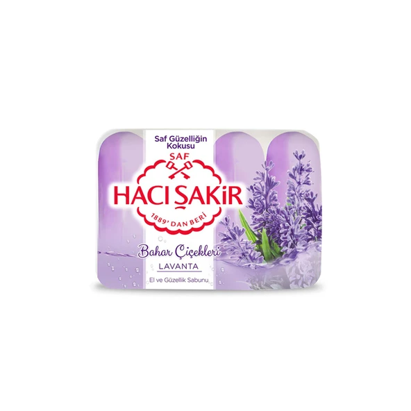 Hacı Şakir Bahar Çiçekleri Lavanta Güzellik Sabunu 4X70 G (6'li Paket) ürün görseli 1