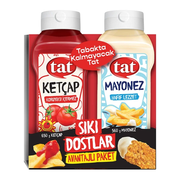 Tat Sıkı Dostlar 1210 G (Ketçap 650 G-Mayonez 560 G) (2'li Paket) ürün görseli 1