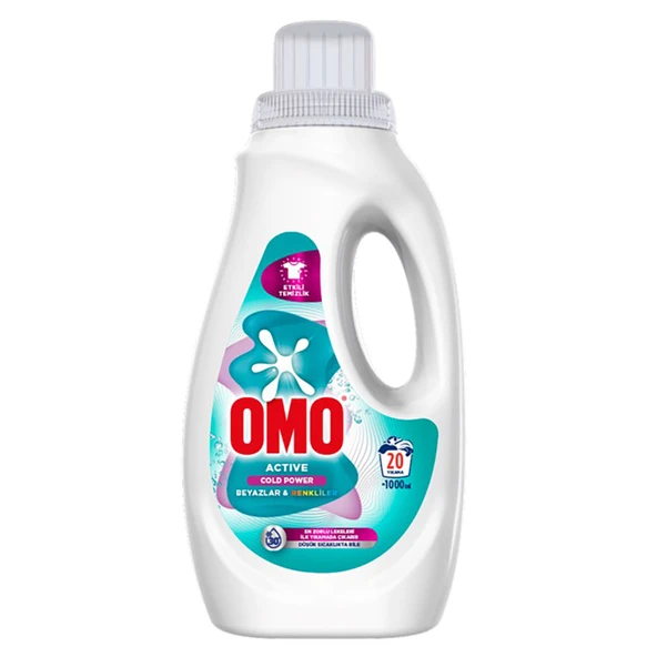 Omo Sıvı Active Cold Power 1 L (4'li Paket) ürün görseli 1