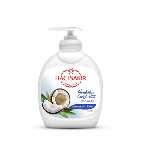 Hacı Şakir Sıvı Sabun  Hindistan Cevizi  300 Ml (4'li Paket) ürün görseli 1