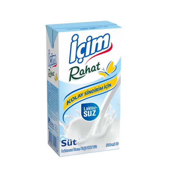 İçim Rahat Laktozsuz Süt 500 Ml (8'li Paket) ürün görseli 1