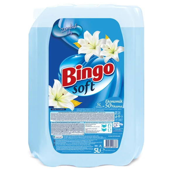 Bingo Soft Yumuşatıcı Zambak 5 L (8'li Paket) ürün görseli 1